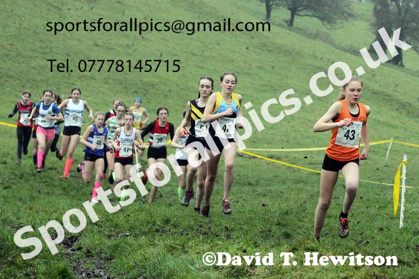 Girls under-15s, NECAA Junior Cross Country Relays, Thornley Farm, Peterlee, Saturday, December 12th. Photo: David T. Hewitson/Sports for All Pics